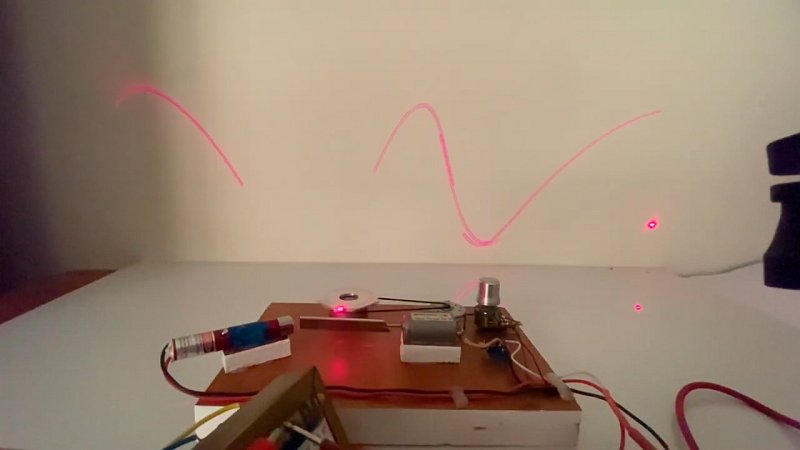 Audio visualizer, oscilloscope from a laser pointer