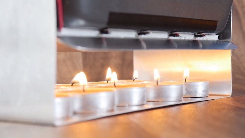 Powerful thermoelectric generator, electricity from candles