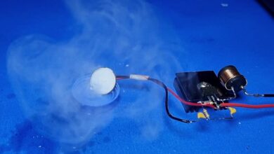 Ultrasonic humidifier on a one transistor